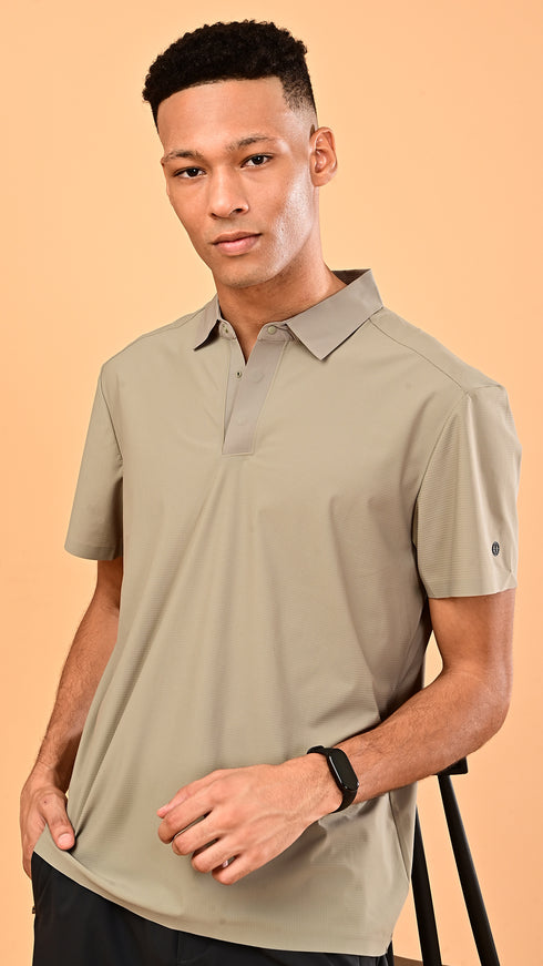 Waffle Polo- Sand Beige