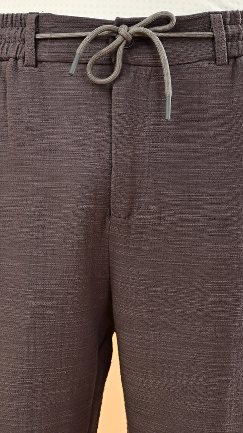 Stretchable Linen Pants- Brown