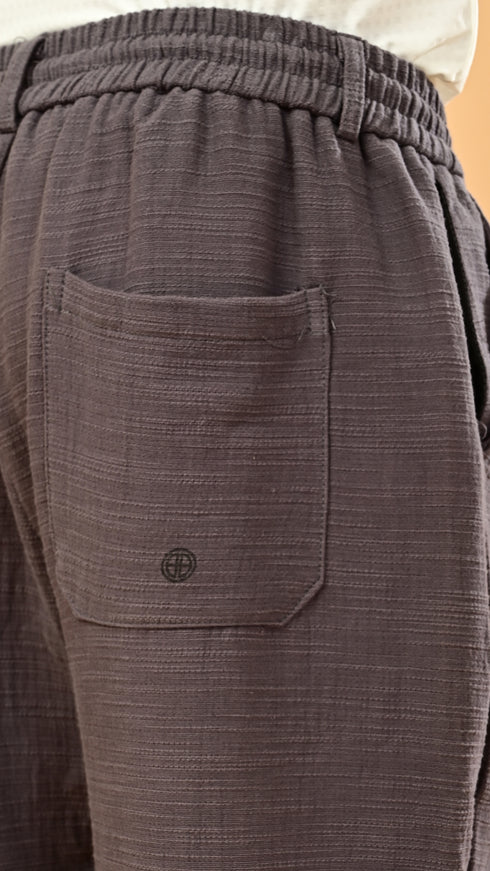 Stretchable Linen Pants- Brown