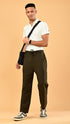Stretchable Linen Pants- Olive