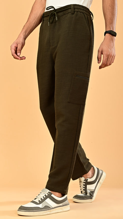 Stretchable Linen Pants- Olive