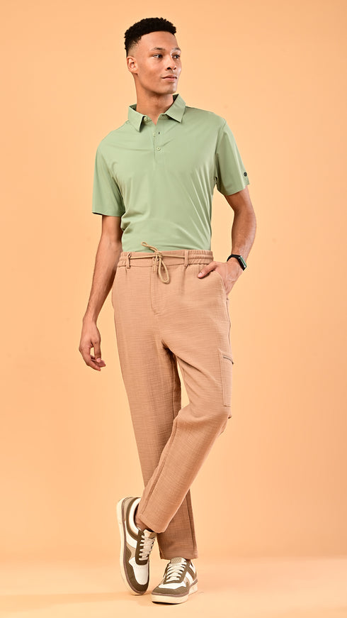 Stretchable Linen Pants- Tan