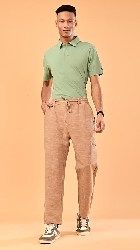 Stretchable Linen Pants- Tan