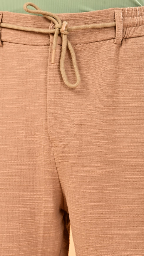 Stretchable Linen Pants- Tan