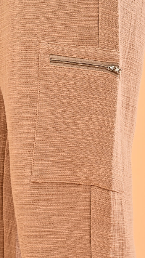 Stretchable Linen Pants- Tan