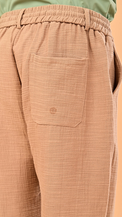 Stretchable Linen Pants- Tan