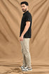 Laser Cut Microdot Polo In Olive Green