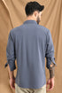 Stitchless Textured Stripe Shirt In Greige
