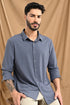 Stitchless Textured Stripe Shirt In Greige