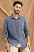 Stitchless Textured Stripe Shirt In Greige