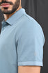 Honeycomb Texture Polo In Soft Ochre