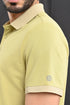 Honeycomb Texture Polo In White