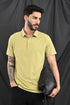 Honeycomb Texture Polo In Dusty Blue