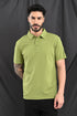 Laser Cut Microdot Polo In Slate Blue