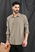 STITCHLESS TEXTURED STRIPE SHIRT IN SLATE BLUE