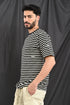 Oversized Stripe Tee In Black & White