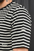 Oversized Stripe Tee In Black & White