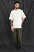 Oversized Textured Tee In Soft Ecru
