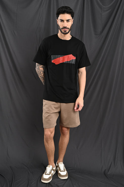 Mercerized Cotton Slim Fit Tee In Jet Black