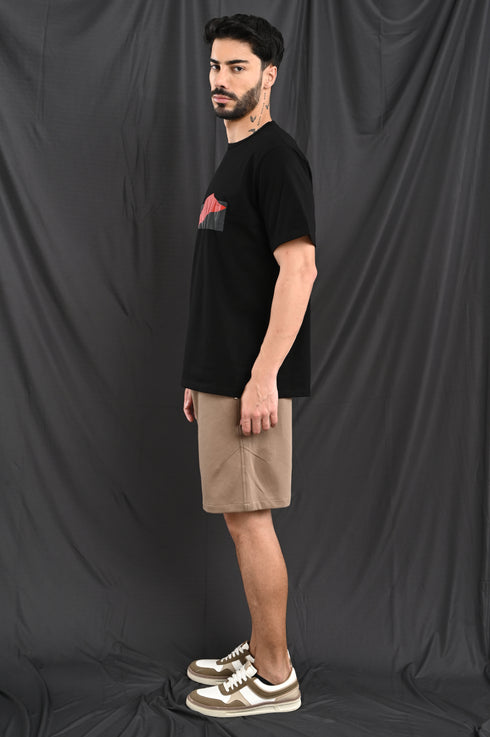 Mercerized Cotton Slim Fit Tee In Jet Black