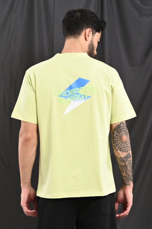 Mercerized Cotton Slim Fit Tee In Soft Lime