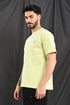 Mercerized Cotton Slim Fit Tee In Soft Lime