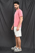 Mercerized Slim Fit Graphic Tee In Steel Blue