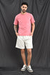 Mercerized Slim Fit Graphic Tee In Steel Blue
