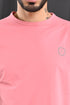 Mercerized Cotton Slim Fit Tee In Salmon Pink