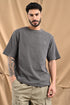 Oversized Textured Tee In Soft Ecru