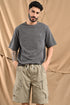 Oversized Textured Tee In Soft Ecru
