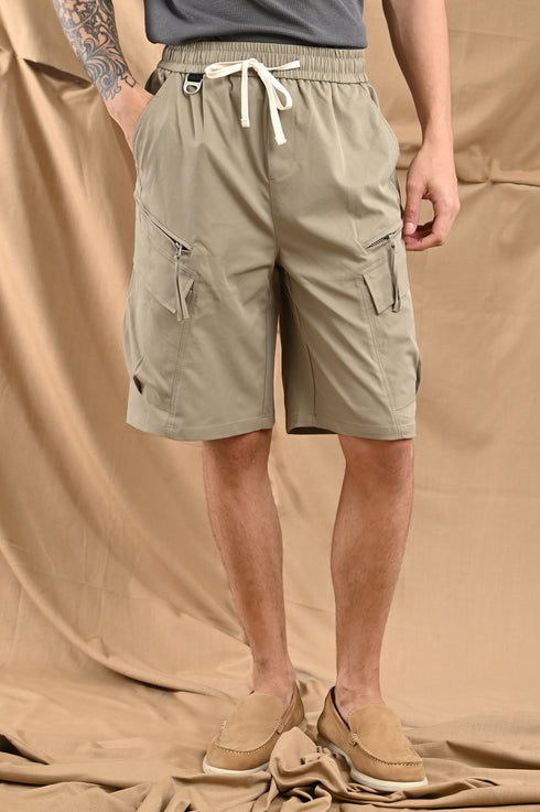 "AA" Cargo Shorts In Warm Taupe