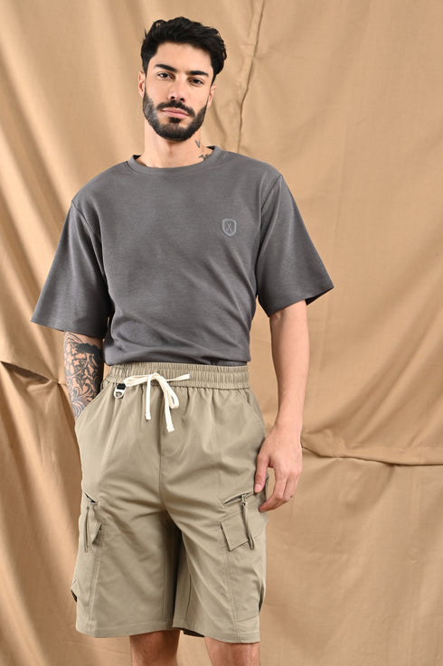 "AA" Cargo Shorts In Warm Taupe