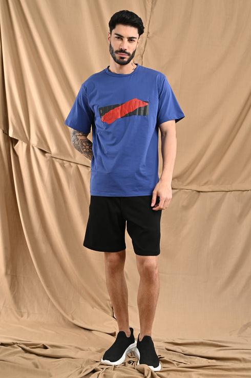 Mercerized Cotton Slim Fit Tee In Royal Blue