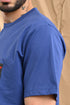 Mercerized Cotton Slim Fit Tee In Royal Blue