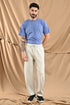 Mercerized Cotton Slim Fit Tee In Salmon Pink