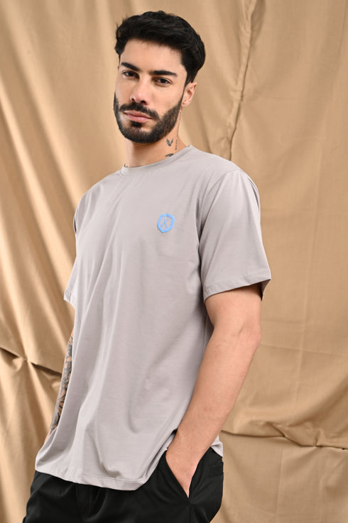 Mercerized Cotton Slim Fit Tee In Soft Lime