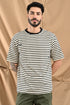 Oversized Stripe Tee In White & Black