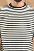 Oversized Stripe Tee In White & Black