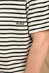 Oversized Stripe Tee In White & Black