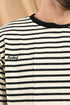 Oversized Stripe Tee In White & Black