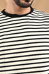 Oversized Stripe Tee In White & Black