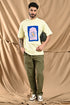Oversized Mercerized Graphic Tee In Soft Lemon