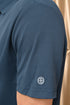 Laser Cut Microdot Polo In Olive Green