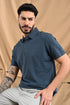 Laser Cut Microdot Polo In Olive Green