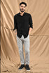 Stitchless Textured Stripe Shirt In Greige
