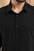 Stitchless Textured Stripe Shirt In Black