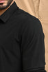Stitchless Textured Stripe Shirt In Black