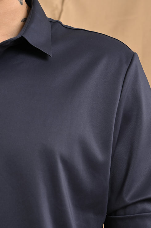 Stitchless Twill Shirt In True Black