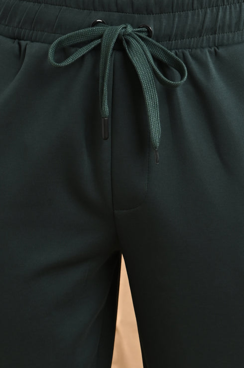 Ankle Length Jogger In Forest Green